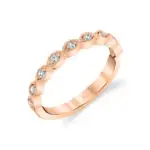 Stackable Diamond Ring in Rose Gold