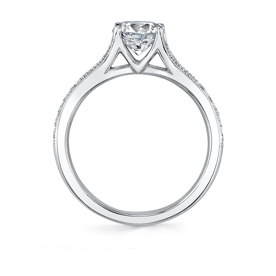 Side View of a Unique Engagement Ring - Cherish