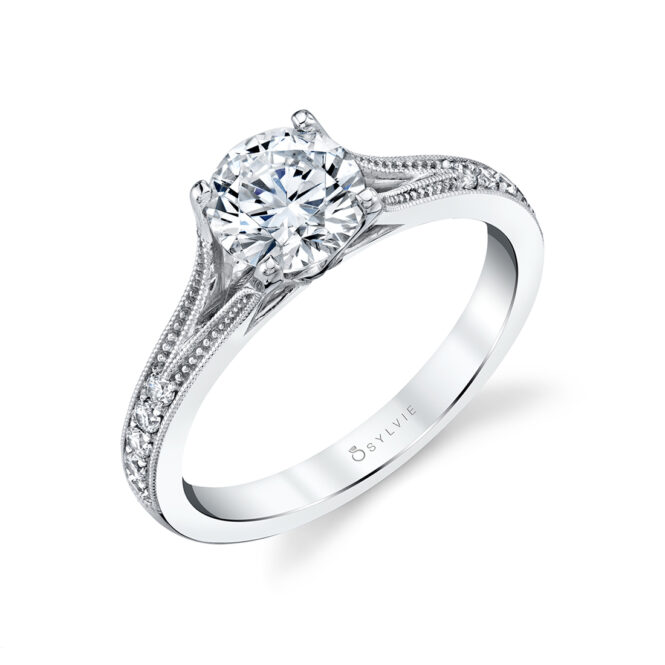 Side View of a Unique Engagement Ring - Cherish