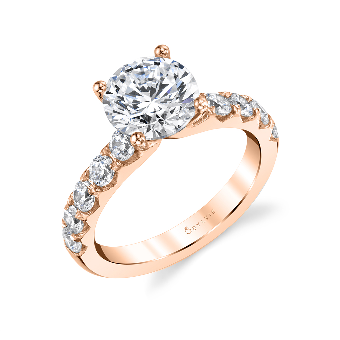 engagement ring with wide band - Aloria