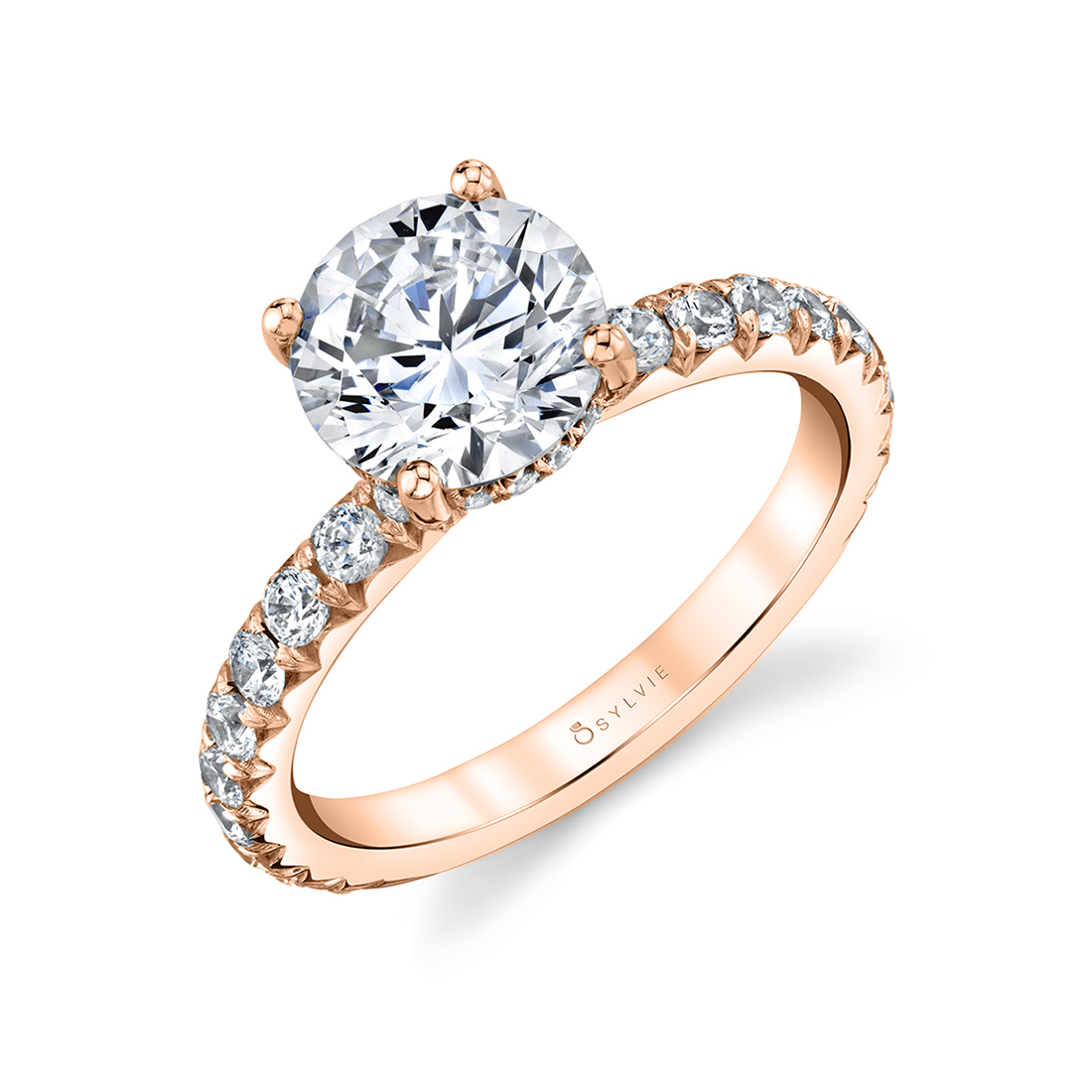 Wide band engagement ring - Malencia