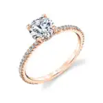 pave engagement ring - Erseline