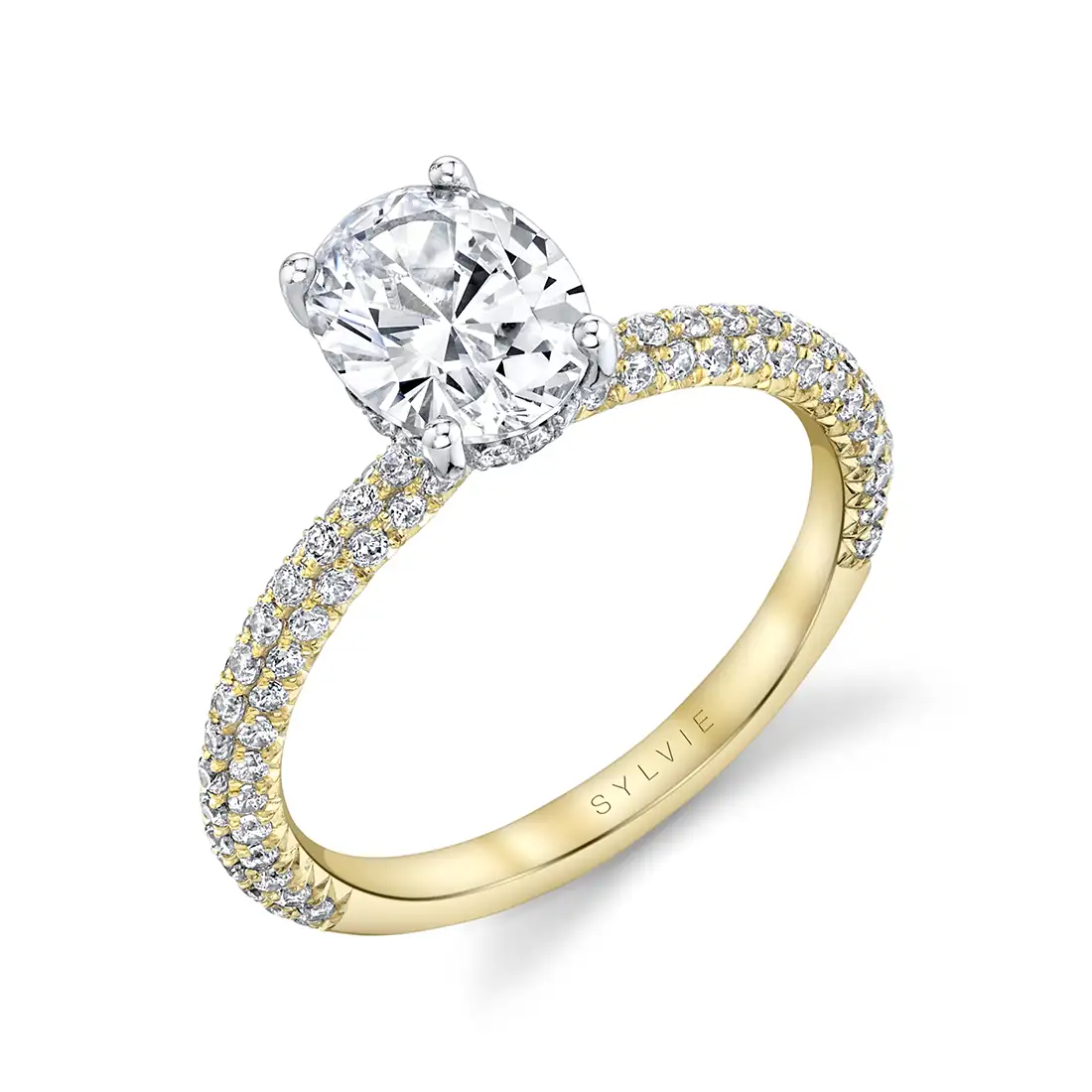 Two Tone Oval Engagement Ring- OVlvie
