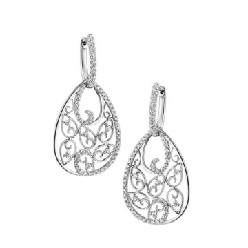 antique inspired diamond earrings