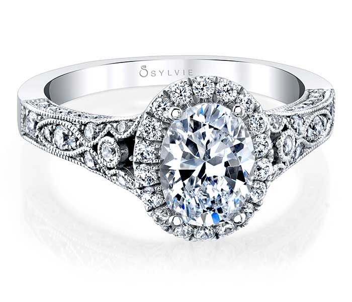 vintage oval engagement ring