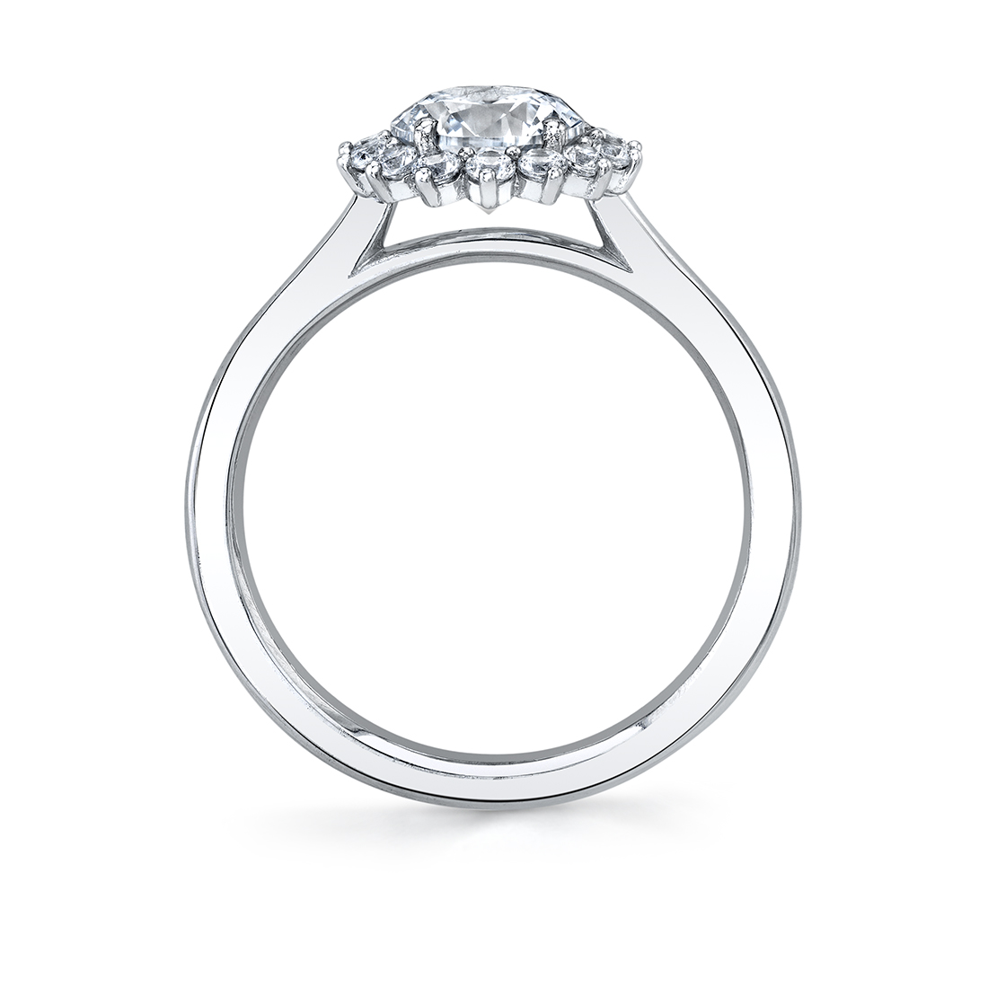 profile of unique engagement ring