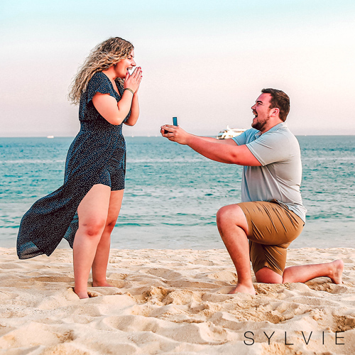 sylvie bride isabelle proposal on the beach