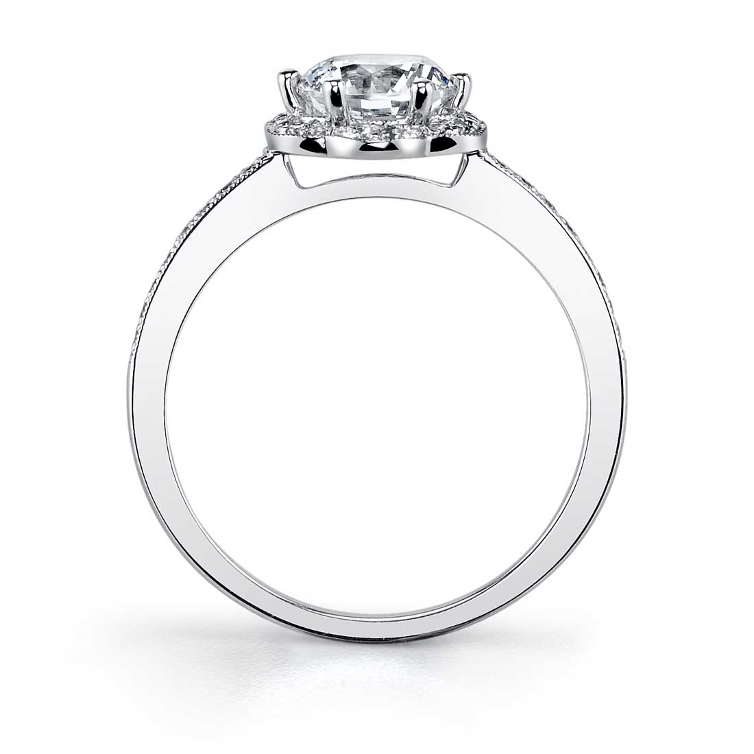 Profile Image of a Flower Halo Engagement Ring