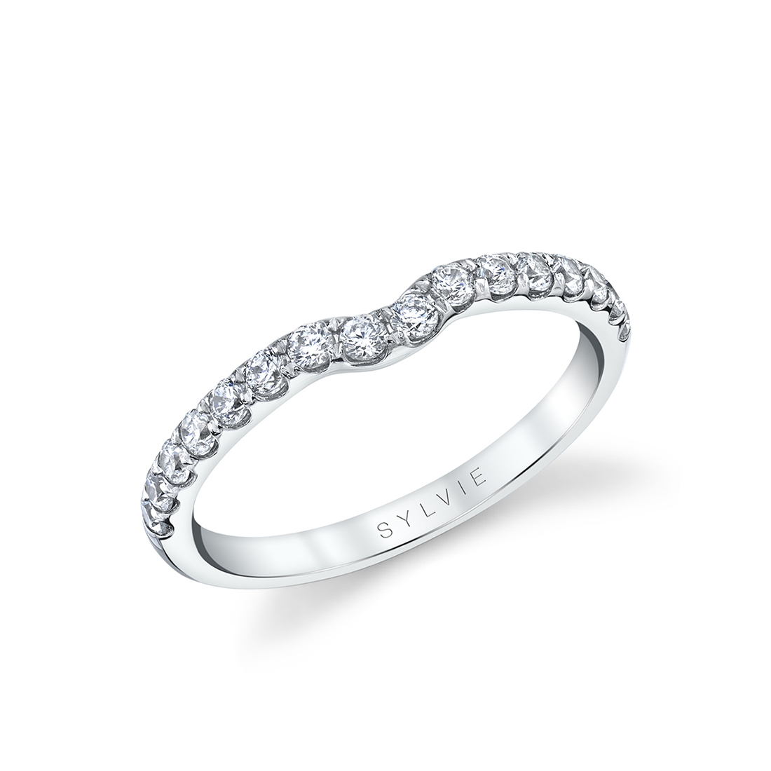 Profile Image of a Hidden Halo Ring in White Gold