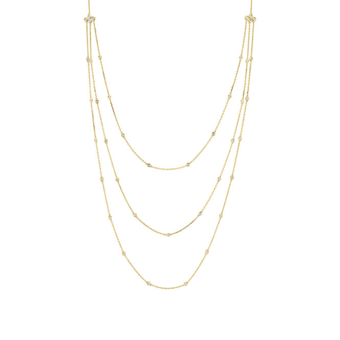 Layered Diamond by the Yard Necklace