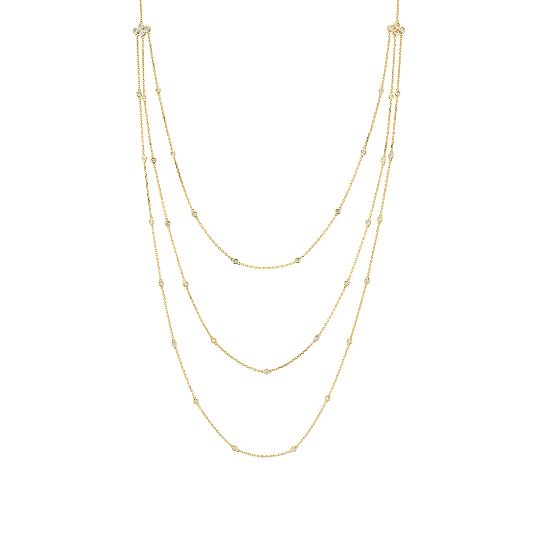Layered Diamond by the Yard Necklace