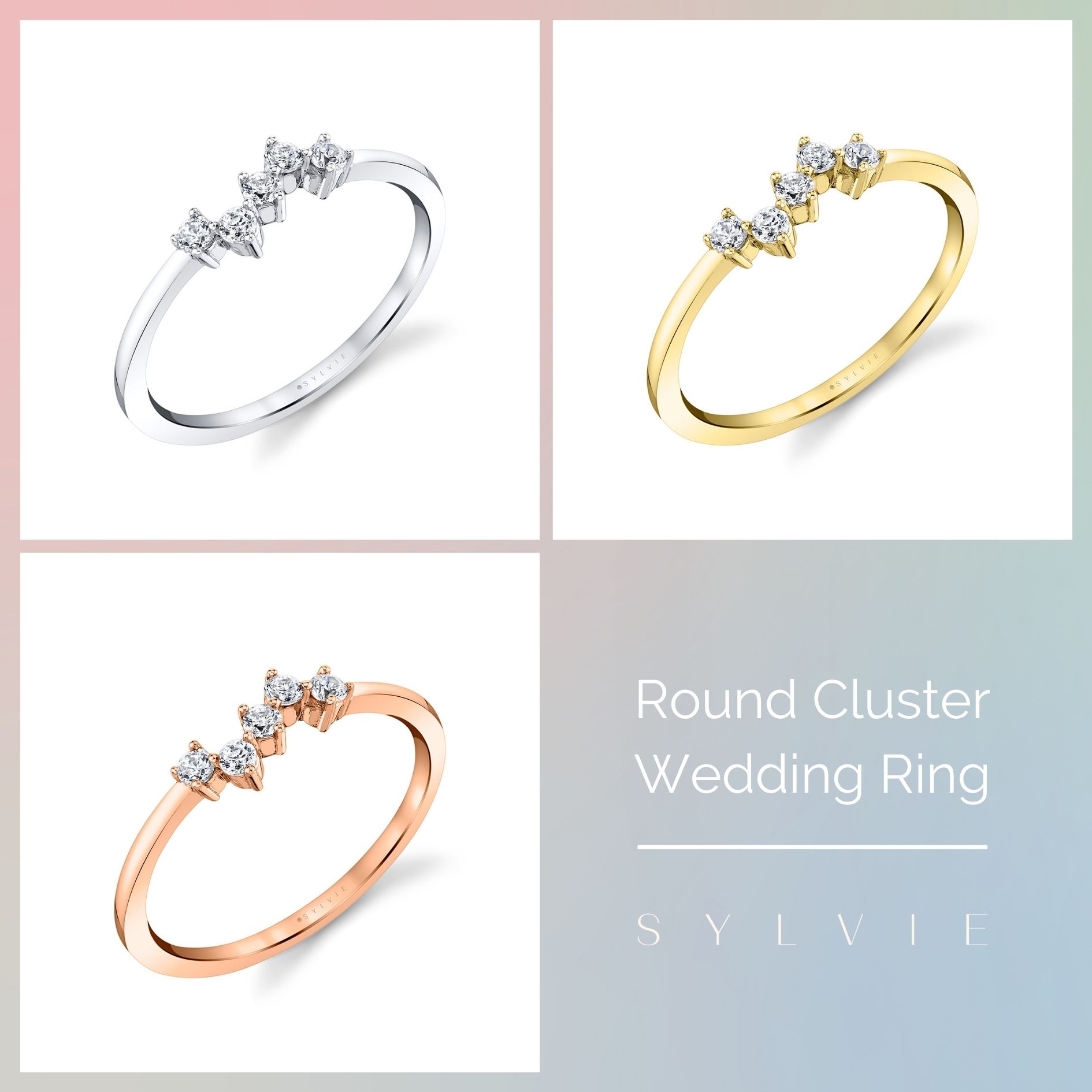 mother's day gift guide round cluster wedding ring