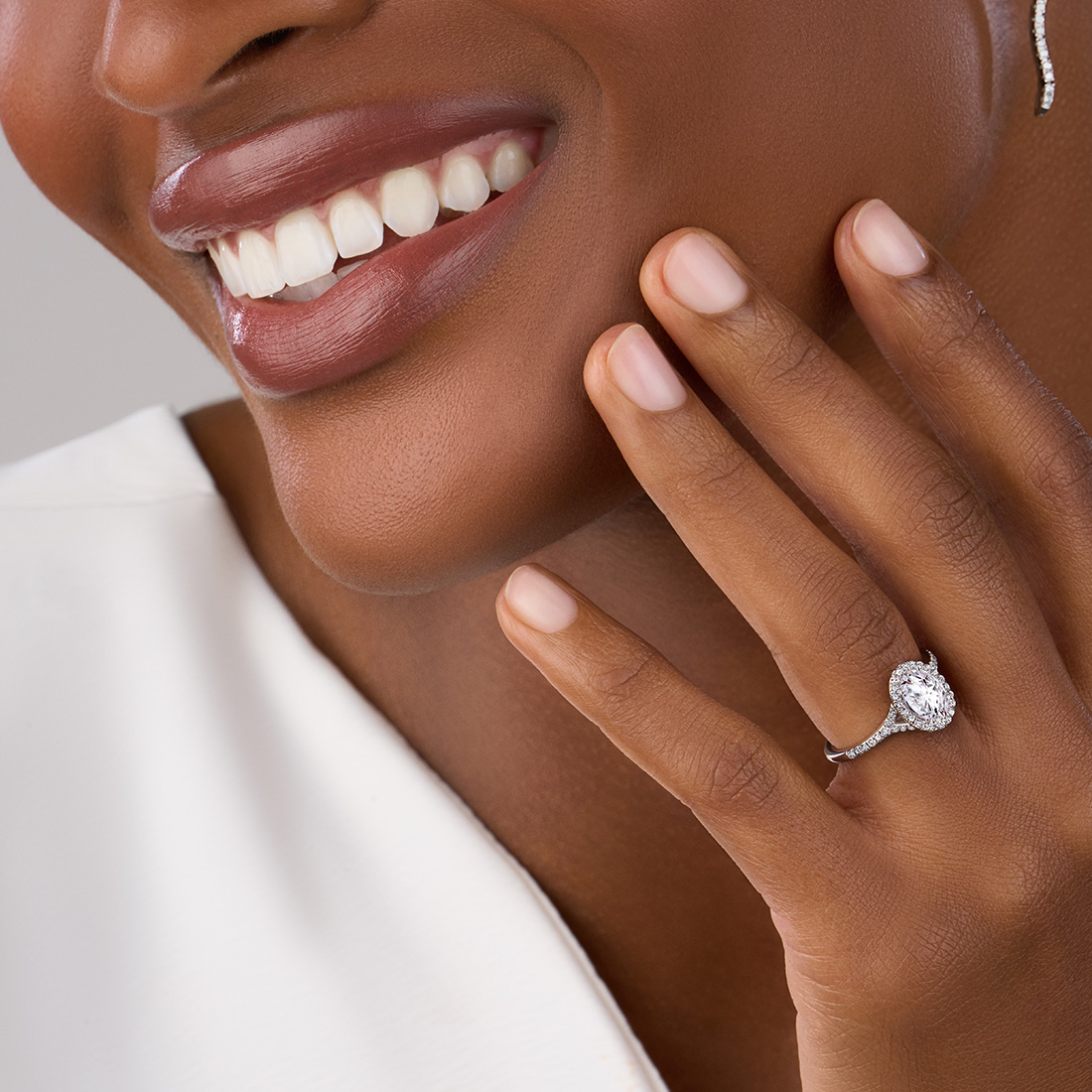 split shank halo engagement ring